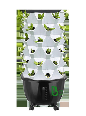 Growart Tower Sistema di coltivazione idroponica Linea d'acqua visibile automatica ABS di risparmio di spazio