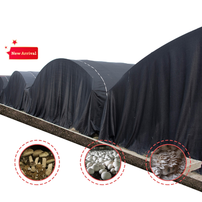 Piantagione di funghi ortofrutticoli In ombra Serra con rivestimento bianco nero e rete ombrosa filmata
