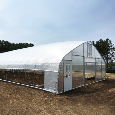 Serra galvanizzata struttura di telaio in acciaio tubo PE UV pellicola di plastica vergetable serra mono-span